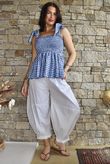 Nonni Gingham Bandeau Cami Malibu Blue